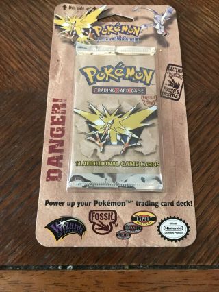 1999 Pokemon Fossil Booster Pack Factory Zapdos