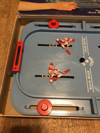 Vintage 1970 Sure Shot Hockey Game Ideal Toy COMPLETE,  Ideal Game,  Ice Hockey 2