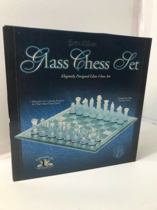 Excalibur Glass Chess Set Mirror Board