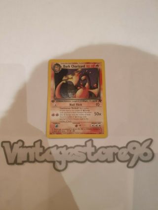 1st Edition Dark Charizard 4/82 Team Rocket Wotc Holo Rare Pokemon Card Nm/mint
