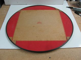 Vintage The Scrabble Turn - Table Turntable Cork With Red And Black Edging 1950 