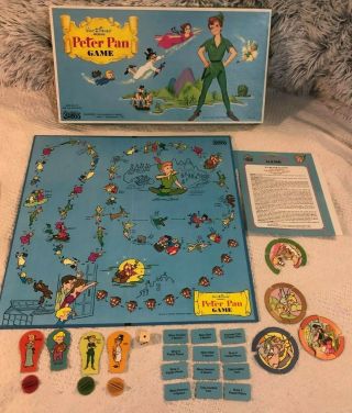 Vintage Walt Disney Peter Pan Board Game - Parker Brothers 155