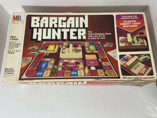 Vintage Bargain Hunter Board Game By Milton Bradley Complete 1981