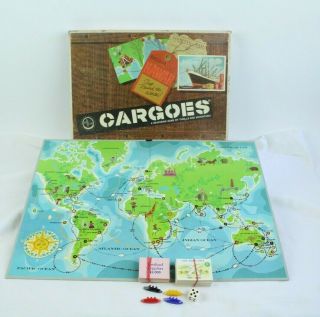 Vtg Cargoes Board Game Selchow & Richter Company 100 Complete Ships Next Day