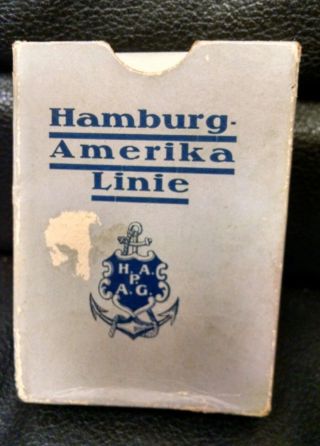 Vintage Hamburg Amerika Linie German Playing Cards 52 Card Deck,  L.  Klasse