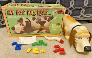 Vintage My Dog Has Fleas Board Game - (box & Instructions)