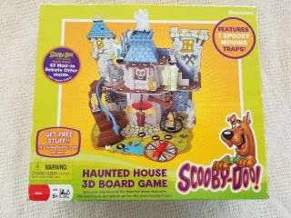 Vintage 2009 Scooby - Doo Haunted House 3 - D Game By Pressman Incomplete