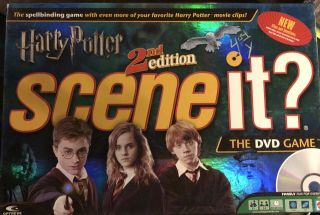 Harry Potter Scene It? 2nd Edition The Dvd Game By Mattel 2007 100 Complete