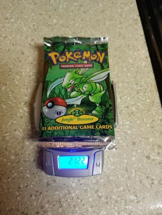 Pokemon 1st Edition Jungle Booster Pack Factory Weighed 21.  22g Heavy
