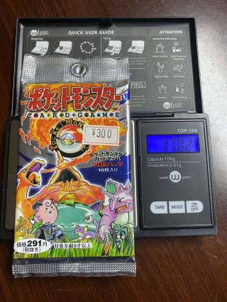 Pokémon Japanese Base Set Booster Pack Weighed Heavy