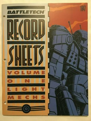 Battletech Record Sheets Volume One Light Mechs Fasa 1647