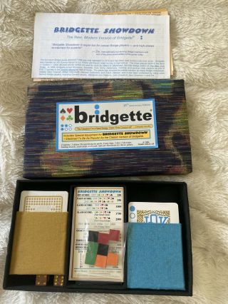 Bridgette Two Handed Card Game/showdown 35th Annie.  Cloth Box 2004 Hard To Find