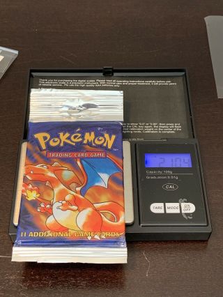 Pokemon Factory Base Set Booster Pack Long Crimp Weighed Charizard