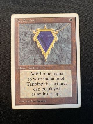 Mtg - Mox Sapphire - Unlimited - Power 9 - Played