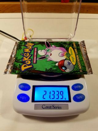Pokemon 1st Edition Jungle Booster Pack Factory Weighed 21.  33g Heavy