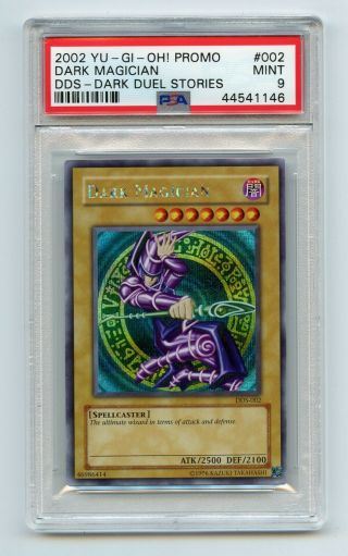 2002 Yu - Gi - Oh Dark Duel Stories Dark Magician Dds - 002 Secret Rare Psa 9