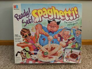 Ready Set Spaghetti - 1989 Milton Bradley Board Game 100 Complete Look