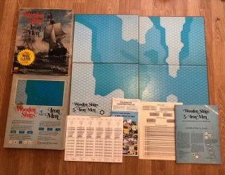 Vintage Avalon Hill’s (1975) Wooden Ships & Iron Men Naval Strategy Warfare Game