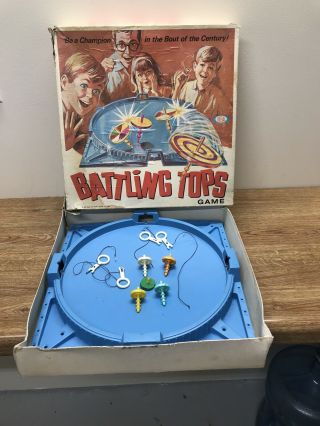 Vintage 1968 Battling Tops Ideal Game Made In Usa