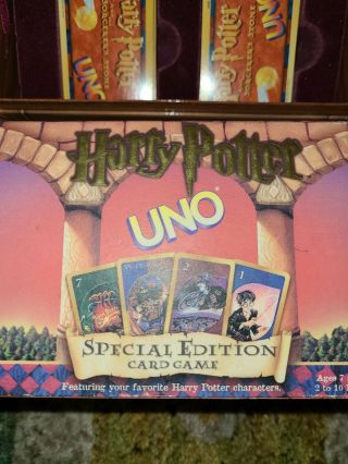 RARE Harry Potter UNO Special Edition Card Game w/ Treasure Chest 2