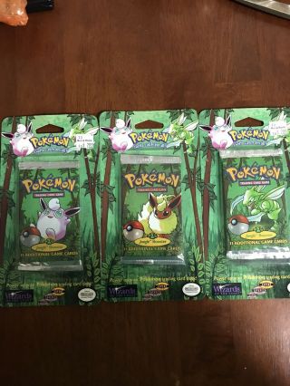 3 1999 Pokemon Jungle Booster Packs Factory Wiggly/flar/scyther