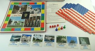 Vintage KNOW YOUR AMERICA Family Board Game 1982 Cadaco Complete 3