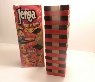 2000’s Jenga “truth Or Dare” Hasbro Fun Party Night Board Game Ages 12,