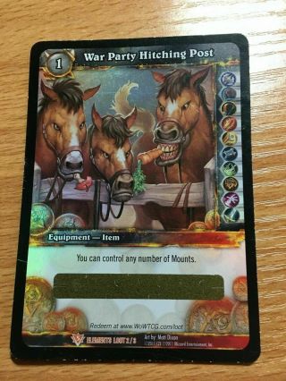 World Of Warcraft Loot Card War Party Hitching Post Wow Tcg Code Toy Unscratched