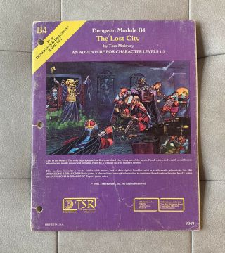 Advanced Dungeons And Dragons Module B4 The Lost City 9049