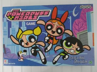 Powerpuff Girls Board Game Saving The World Before Bedtime 2000