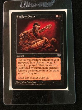 Shallow Grave X (4) Mtg Mirage Excellent/near (rg) 4rcards