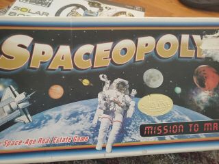 Spaceopoly Mission To Mars Board Game 1997 Space Age Real Estate