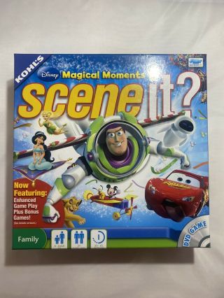 Scene It? Disney Magical Moments Edition Dvd Board Game Complete &