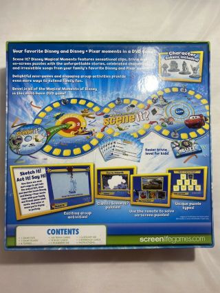 Scene It? Disney Magical Moments Edition DVD Board Game COMPLETE & 2
