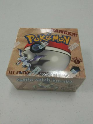 Pokemon Fossil 1st Edition Factory Booster Box
