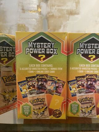 6x Pokemon Mystery Power Box 5 Booster Packs |1:5 Vintage Packs | ASAP SHIP 3