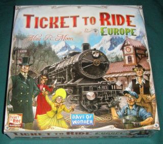 Ticket To Ride Europe Board Game - 100 Complete - 2018 Days Of Wonder