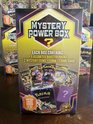Pokemon Mystery Power Box 5 Booster Packs Vintage Packs? 2020 Fast Ship 2