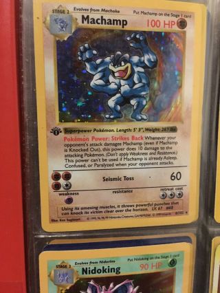 1995 1st Edition Machamp Pokémon Card (never Played With)