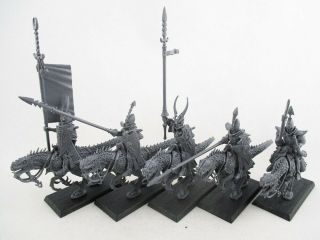 Cold One Knights [x5] Dark Elves [warhammer] Assembled