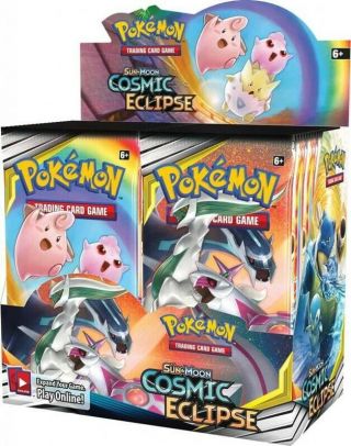Pokemon Sun & Moon: Cosmic Eclipse: Booster Box 36 Packs Factory Sm12