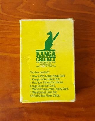 Vintage Kanga Cards 100 Complete Australian Cricket Card Game Aussie Sports 2