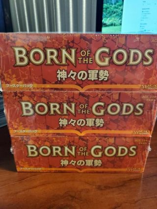3x Japanese Factory Mtg Born Of The Gods Booster Boxes Combined