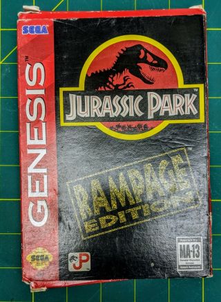 Sega Genesis Jurassic Park Rampage Edition Complete
