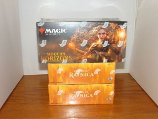 Mtg 1 Modern Horizons And 2 Guilds Of Ravnica Factory Booster Boxes Magic