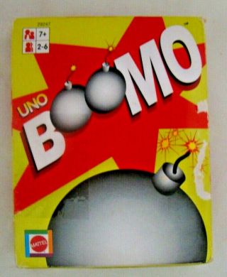 Uno Boomo Card Game Mattel 2002 100 Complete