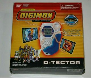 2002 Bandai Digimon Digivice D - Scanner D - Tector Blue And White Open Box Eng.