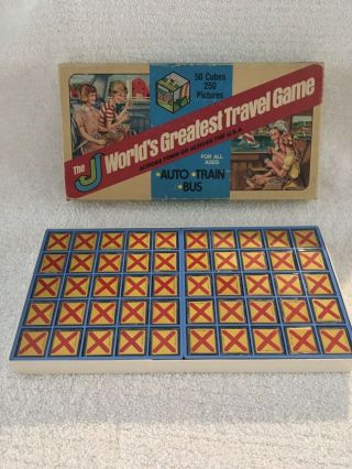 Vintage 1980 The World’s Greatest Travel Game By J & J Company,  Richmond,  Va