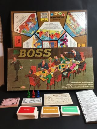The Boss Board Game By Ideal Where Firing The Boss Is All The Fun Vintage 1972
