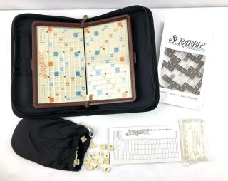 Hasbro Scrabble Game Folio Edition In Travel Zipper Case 2001